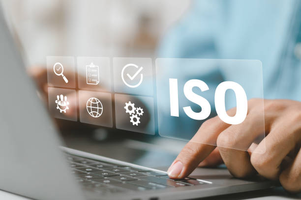 istock ISO certified business, service quality assurance, Quality assurance control and improvement. Standardization, Compliance to regulations and standards. 1526984017
