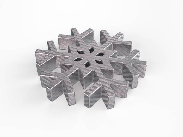 istock Holographic foil snowflake symbol 1527026367