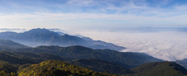 Panoramic view of the Inthanon mountain range.