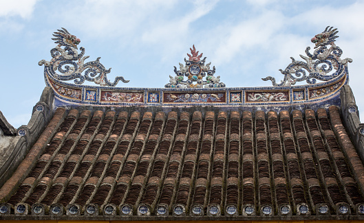 Chinese ancient building roof decoration