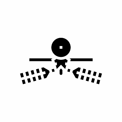 mars reconnaissance orbiter planet glyph icon vector. mars reconnaissance orbiter planet sign. isolated symbol illustration