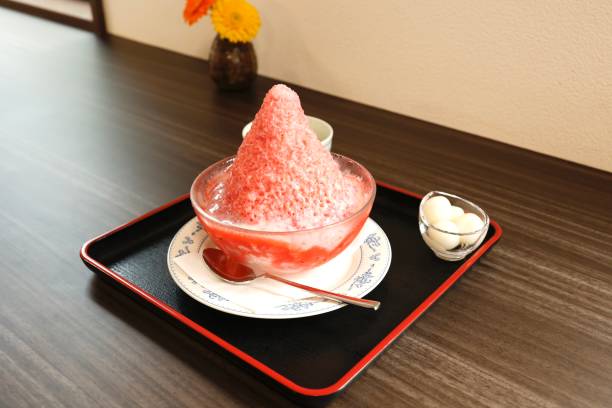 istock Strawberry milk flavored shaved ice. 1527191555