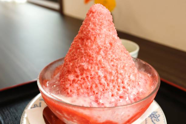 istock Strawberry milk flavored shaved ice. 1527191568