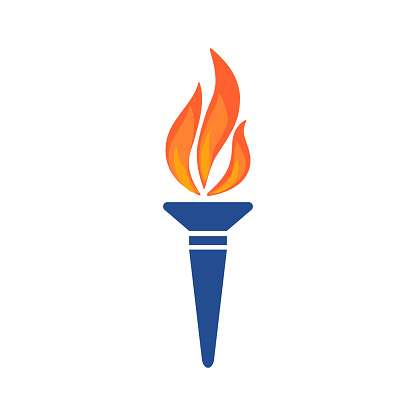 Torch icon on white background.