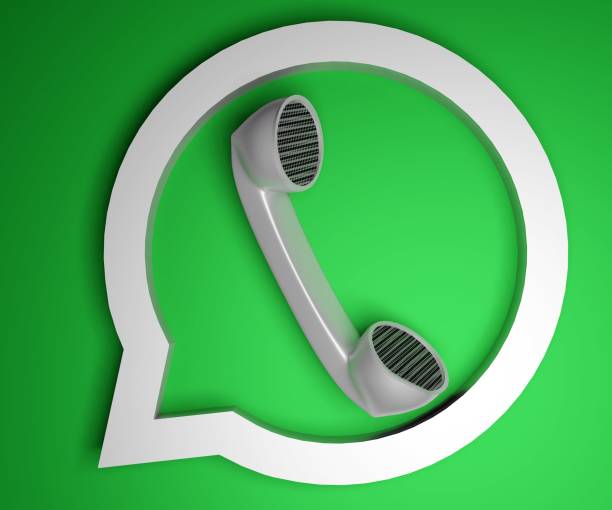 istock Whatsapp inspired logo contain telephone and white bubble 1527291031