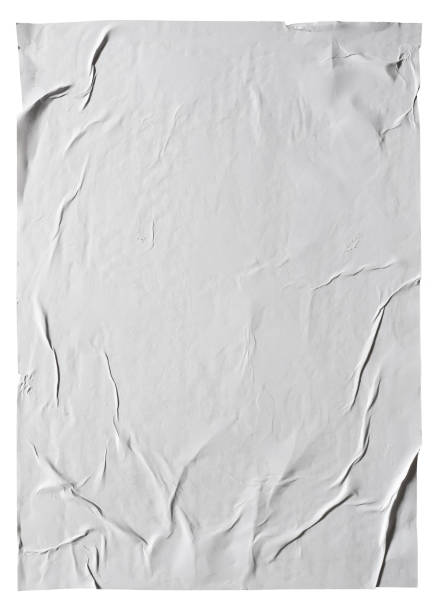White wheat paste poster paper texture White wheat paste poster paper texture on white background with clipping path wild posting ad stock pictures, royalty-free photos & images
