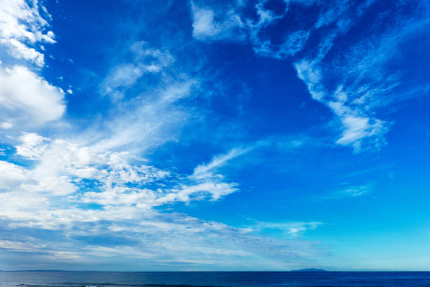 istock Scenic view of ocean against blue sky 1527376325
