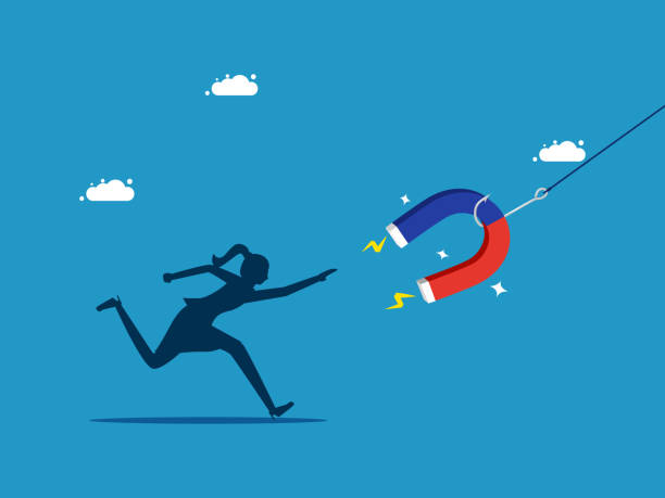 istock Scam. woman deceived by magnetic bait. vector illustration 1527386997