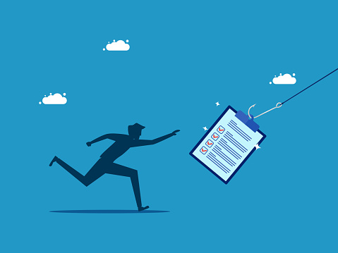 Legit Documents Scam Documents Man Was Lured By The Enticing Documents Vector ...