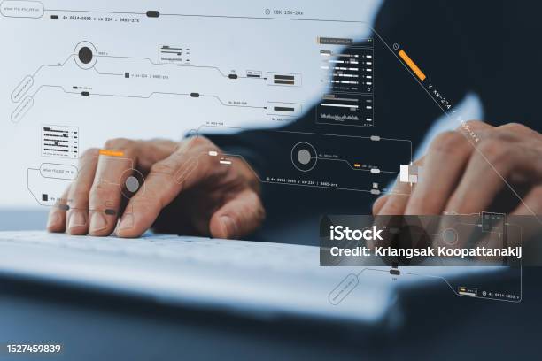 Software Developer Or Programmer Coding Program With Laptop Create ...