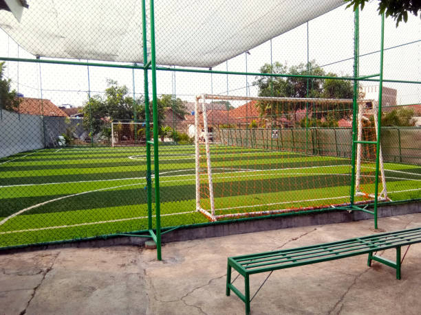istock Background photo of an empty futsal field 1527602183