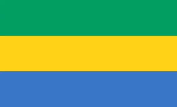 Vector illustration of Gabon flag. Vector illustration EPS10