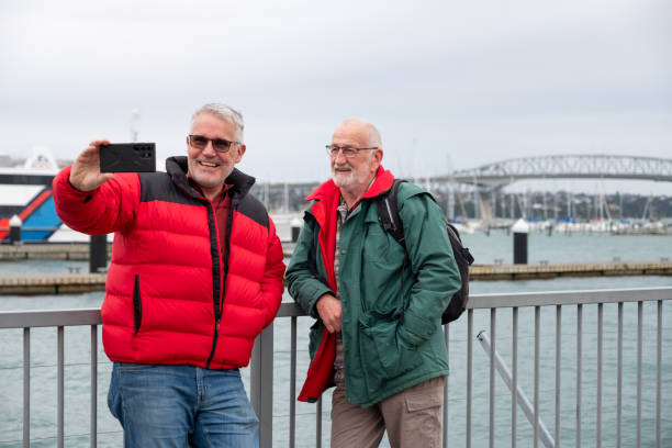 istock Taking a Selfie with the Auckland Harbour Bridge 1527626252