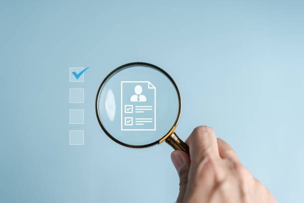 istock Human resources recruiting with online technology. unemployment finding job search for resume register job interview. HR and HRM for New Career. 1527662451