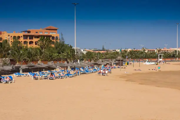 Photo of beach  of Caleta de Fuste, Fuerteventura, Canary Islands, Spain, Europe