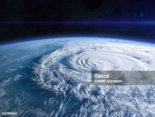 Planet Earth In The Space Stock Photo - Download Image Now - Hurricane - Storm, Satellite View, Atmospheric Mood