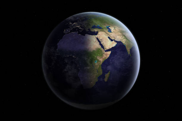 istock Planet Earth in the starry sky. 1527901818