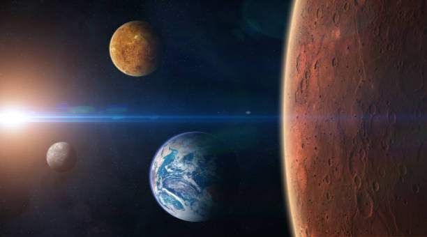 istock Mars, Earth, Venus, Mercury and Sun. 1527901826