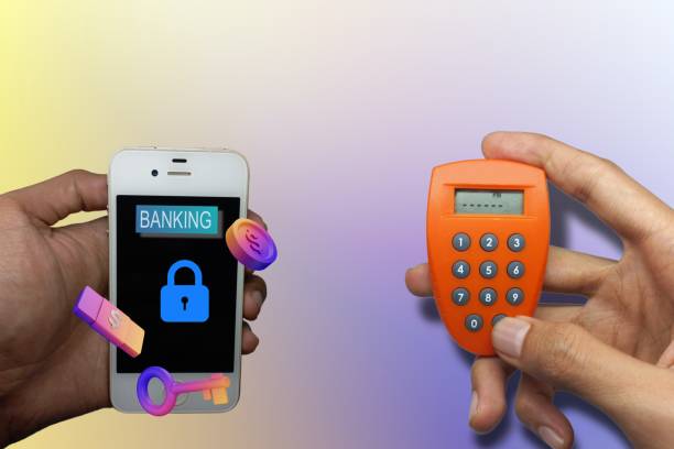 tokeny cyfrowe vs tokeny fizyczne - electronic banking security system token banking zdjęcia i obrazy z banku zdjęć