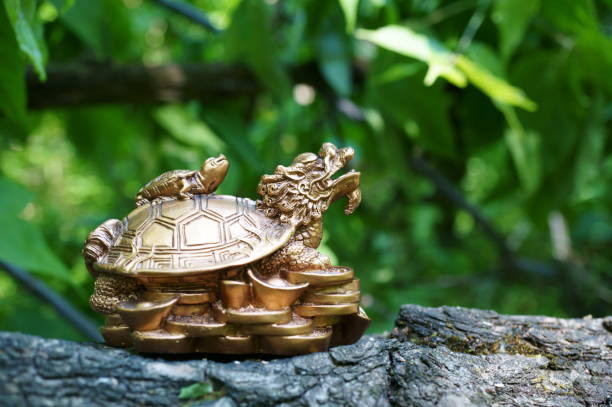 istock Dragon turtle figurine close-up. 1527949332