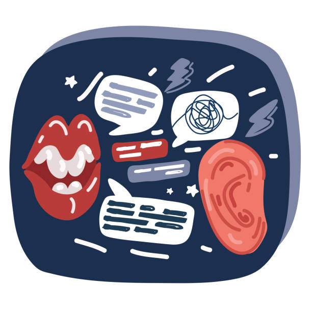 istock Cartoon vector illustration of Rumor and gossip. Ear and mouth 1527953629