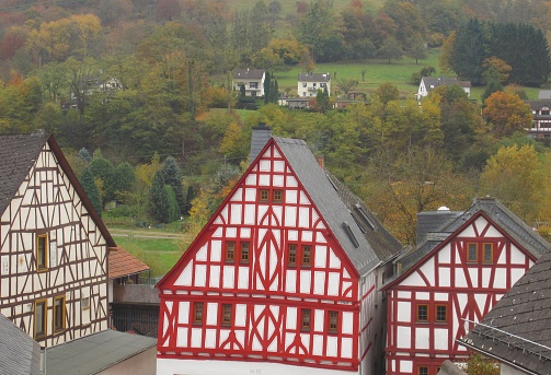 Half-timbered houses in Dausenau, Germany