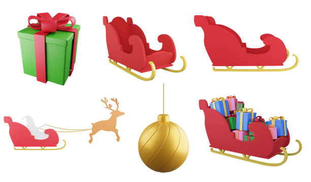 istock Christmas prop clipart element ,3D render Christmas decoration concept icon set isolated on white background 2 1528034740