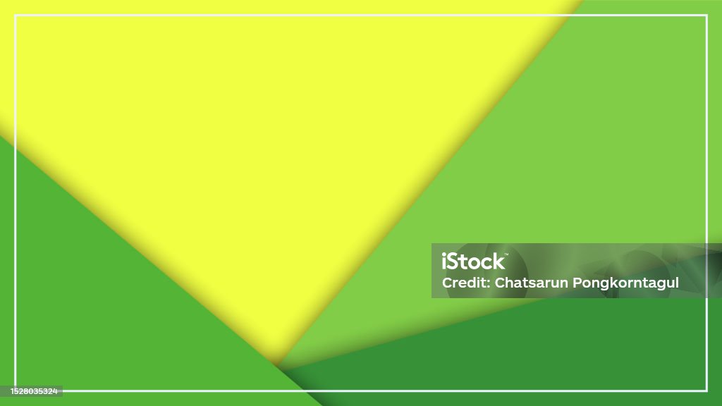 Abstract Background Green Stripes Diagonal Pattern With Frame On Yellow ...