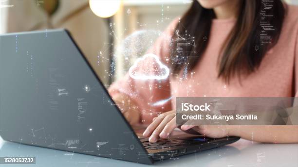 Women Searching New Storage Alternative To Computer Storage Using Cloud ...