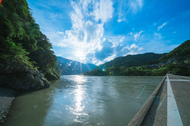 istock Shimanto river bridge and scenery 1528165971