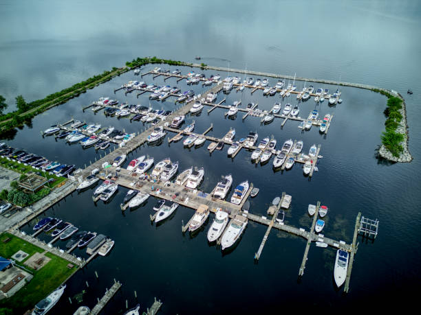 istock Boats Docked at a Marina on a Lake 1528200836