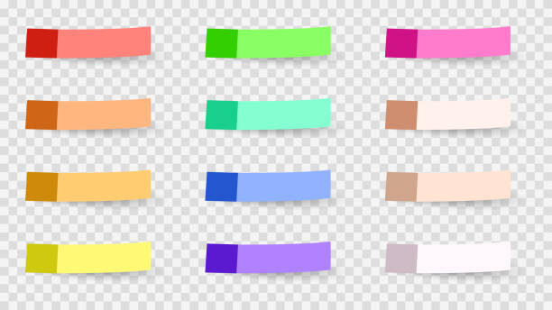istock Set of colorful realistic sticky note paper , isolated on transparent background , illustration Vector EPS 10 1528235518