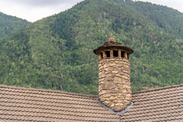 istock Picturesque chimney  spanish Pyrenees 1528285159