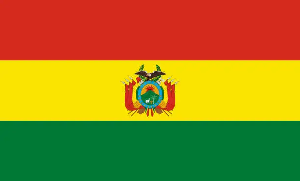 Vector illustration of Bolivia flag. Vector illustration EPS10