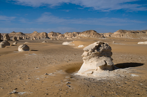 desert and sand dunes on a cloudy day