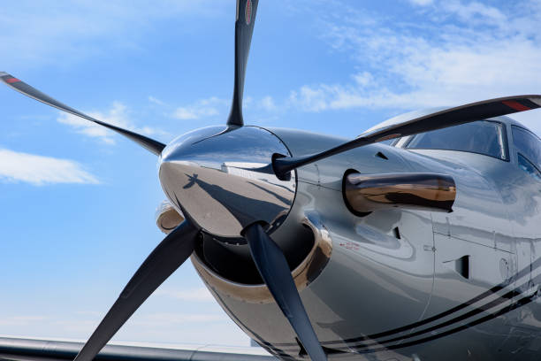 istock Turboprop Nose and Propeller 1528355636