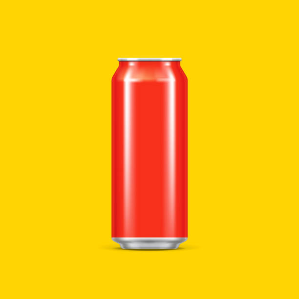 istock Red aluminum can for beer and soft drinks or energy. Packaging 500 ml. 1528376465