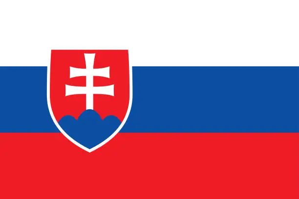 Vector illustration of Slovakia flag vector illustrator. eps