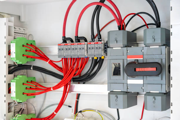 istock electric power enclosed switch and wiring on board or control cabinet and other device for application main control electric system or other electrical equipment 1528452737