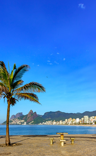 Ipanema beach on a beautiful sunny summer morning in Rio de Janeiro