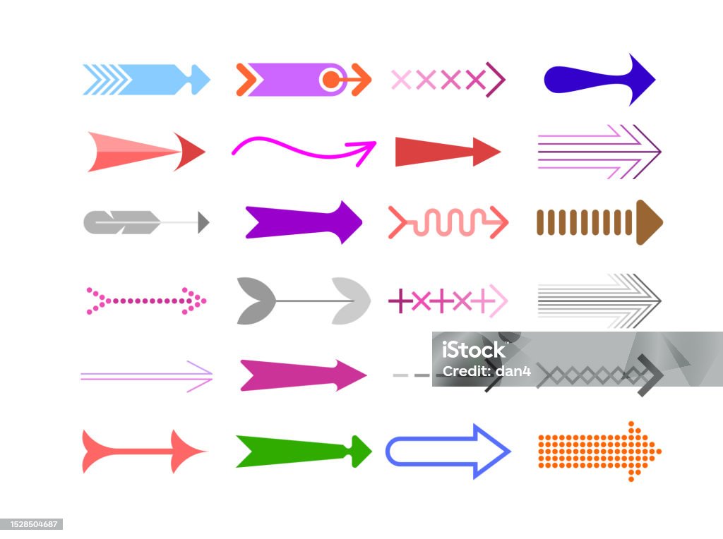 Designable Arrow Arrow Design Elements Stock Illustration - Download Image Now - Arrow ...
