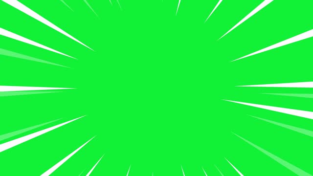 White concentrated line animation with green background chromakey for tv commercial advertising