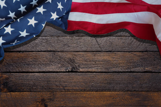 istock USA flag on wood background. 1528600785