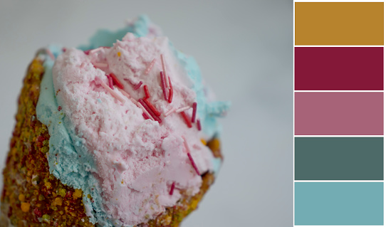 Multicolored ice cream color palette