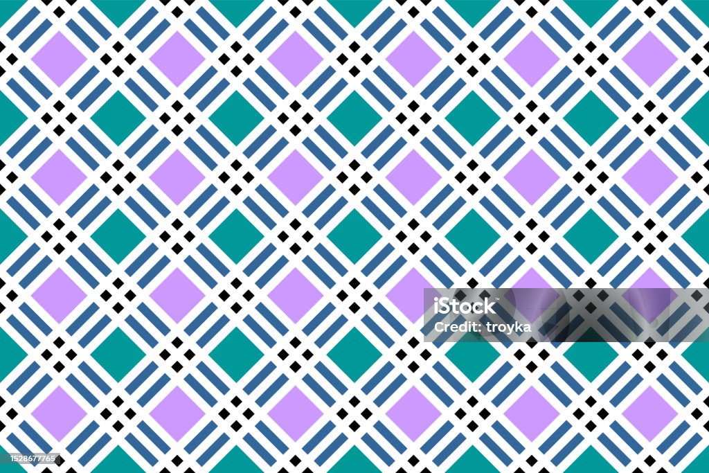 Seamless Color Checked Pattern Abstract Geometric Texture Stock ...