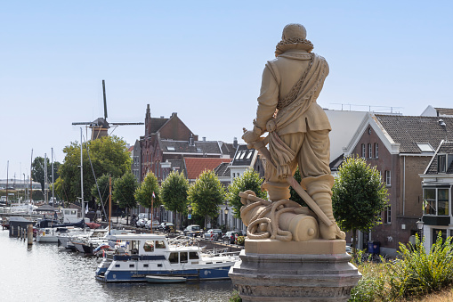 Rotterdam, Netherlands, September 5, 2022; Statue of Piet Pieterszoon Hein, also known as Piet Hein, born on November 25, 1577 in Delfshaven.