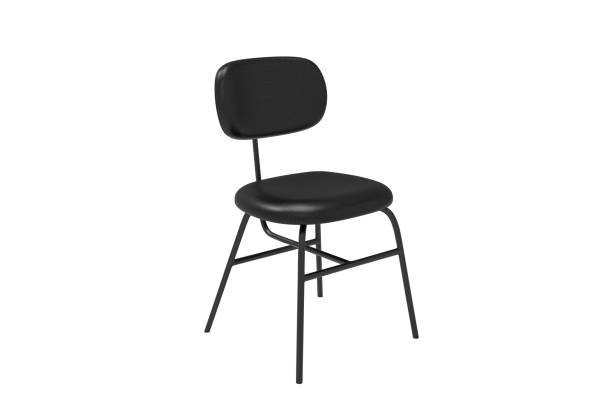 istock Modern black leather chair isolated on white background.solated on white background. Elements of architecture. Design template for graphics. Furniture Collecttion 1528787358