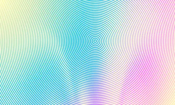 Vector illustration of Colored Background with Concentric Circles