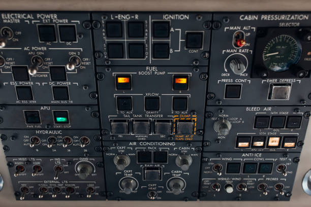 istock Aircraft interior and pilot cockpit 1528856156