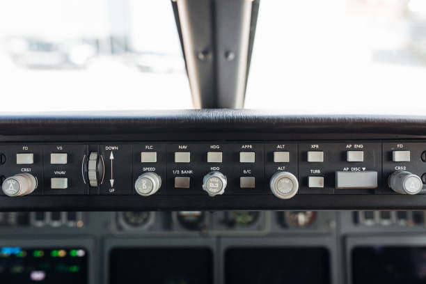 istock Aircraft interior and pilot cockpit 1528856159